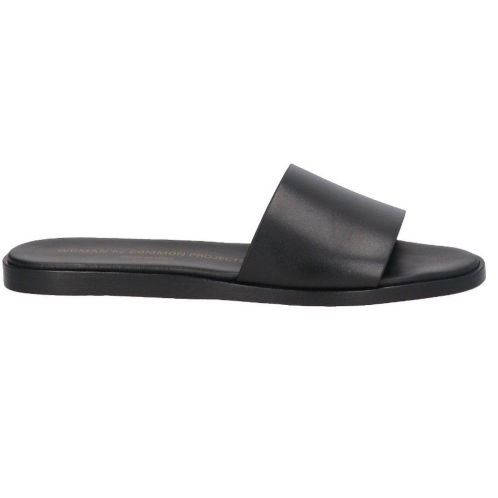 Woman by Common Projects Black Leather Sandals Size 5